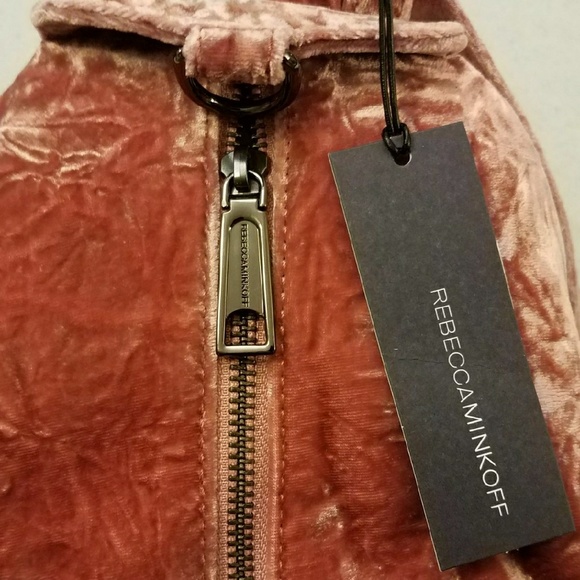 Rebecca Minkoff Pink Velvet Juilan Velvet Backpack - Picture 5 of 7